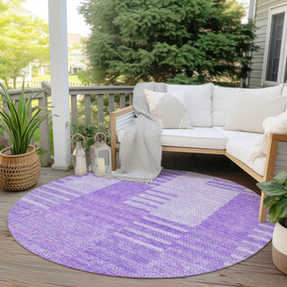 Piper Looms Chantille Striped ACN686 Lavender Area Rug