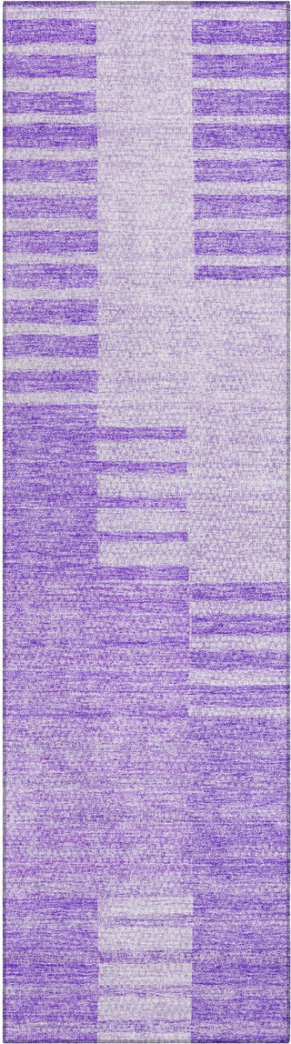 Piper Looms Chantille Striped ACN686 Lavender Area Rug