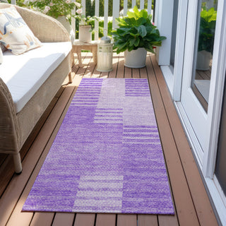 Piper Looms Chantille Striped ACN686 Lavender Area Rug