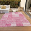 Piper Looms Chantille Striped ACN686 Pink Area Rug