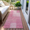 Piper Looms Chantille Striped ACN686 Pink Area Rug