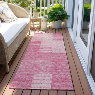 Piper Looms Chantille Striped ACN686 Pink Area Rug