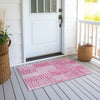 Piper Looms Chantille Striped ACN686 Pink Area Rug