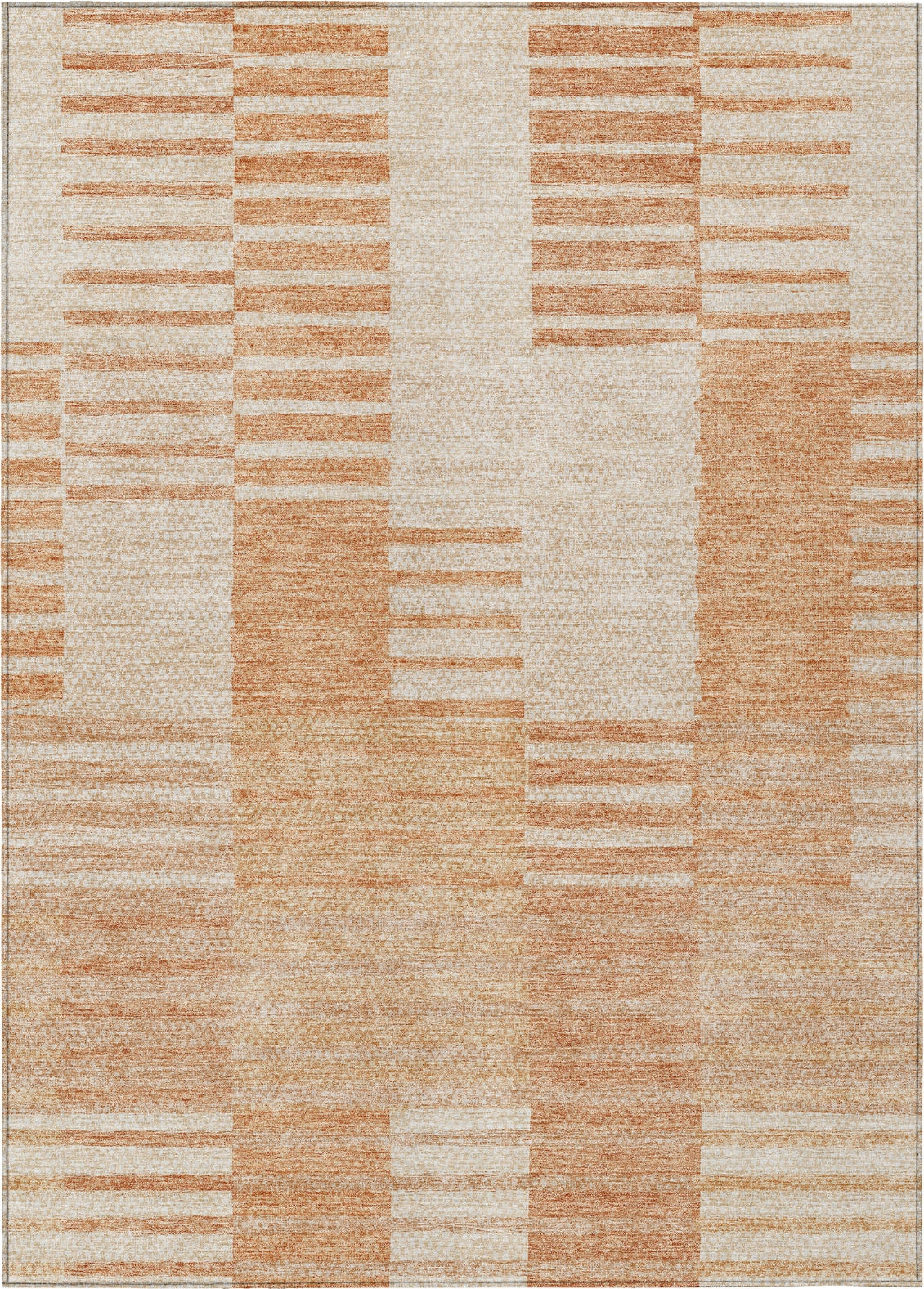 Piper Looms Chantille Striped ACN686 Salmon Area Rug