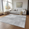 Piper Looms Chantille Striped ACN686 Silver Area Rug