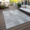 Piper Looms Chantille Striped ACN686 Silver Area Rug