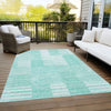 Piper Looms Chantille Striped ACN686 Teal Area Rug