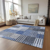 Piper Looms Chantille Striped ACN687 Blue Area Rug