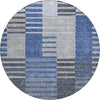 Piper Looms Chantille Striped ACN687 Blue Area Rug