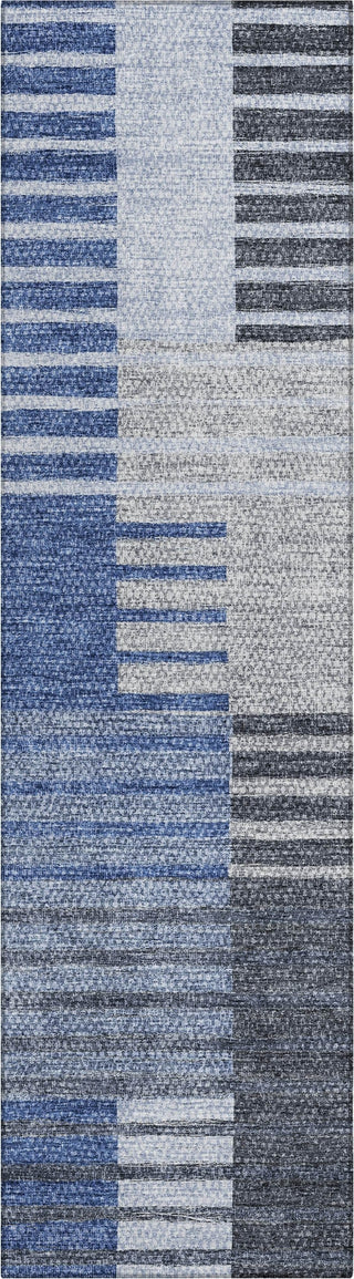 Piper Looms Chantille Striped ACN687 Blue Area Rug