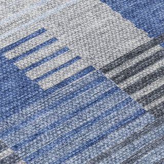 Piper Looms Chantille Striped ACN687 Blue Area Rug