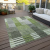 Piper Looms Chantille Striped ACN687 Green Area Rug