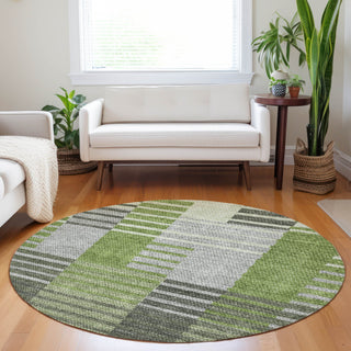 Piper Looms Chantille Striped ACN687 Green Area Rug