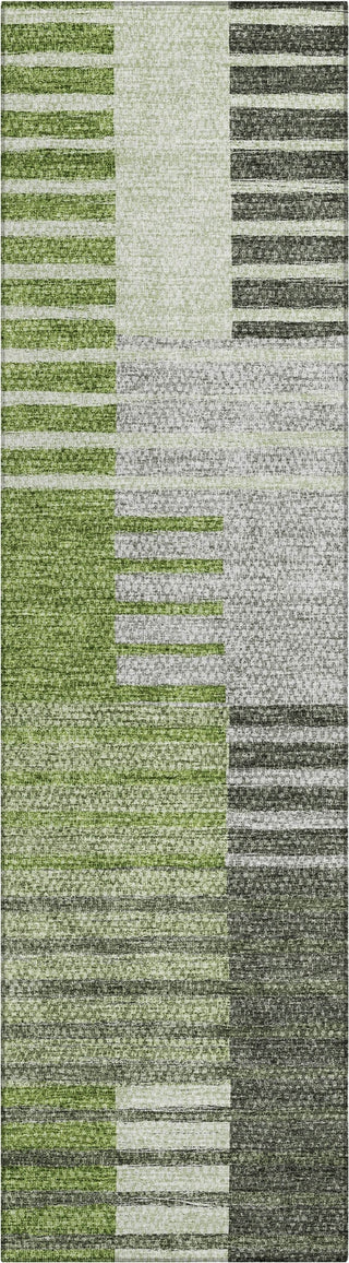 Piper Looms Chantille Striped ACN687 Green Area Rug