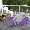 Piper Looms Chantille Striped ACN687 Purple Area Rug