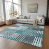 Piper Looms Chantille Striped ACN687 Teal Area Rug