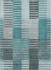 Piper Looms Chantille Striped ACN687 Teal Area Rug