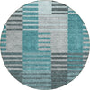 Piper Looms Chantille Striped ACN687 Teal Area Rug