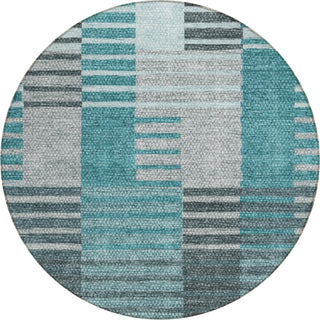 Piper Looms Chantille Striped ACN687 Teal Area Rug