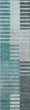 Piper Looms Chantille Striped ACN687 Teal Area Rug