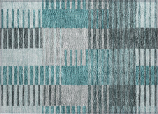 Piper Looms Chantille Striped ACN687 Teal Area Rug