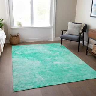 Piper Looms Chantille Modern ACN688 Teal Area Rug Lifestyle Image Feature