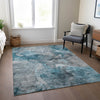 Piper Looms Chantille Modern ACN689 Teal Area Rug Lifestyle Image Feature