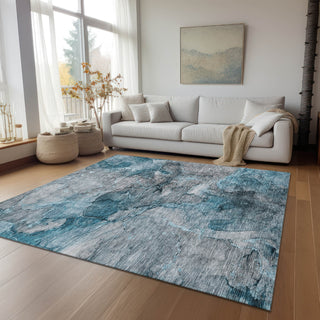 Piper Looms Chantille Modern ACN689 Teal Area Rug