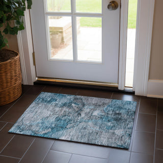 Piper Looms Chantille Modern ACN689 Teal Area Rug