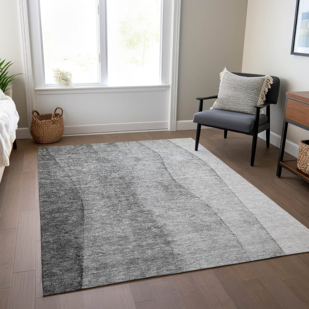 Piper Looms Chantille Ombre ACN690 Gray Area Rug Lifestyle Image Feature