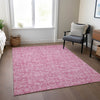 Piper Looms Chantille Floral ACN691 Blush Area Rug Lifestyle Image Feature
