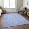 Piper Looms Chantille Floral ACN691 Denim Area Rug Lifestyle Image Feature