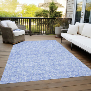 Piper Looms Chantille Floral ACN691 Denim Area Rug