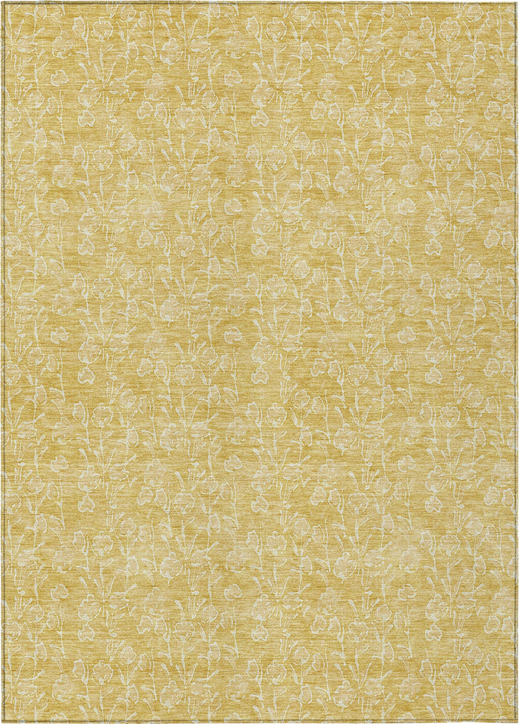 Piper Looms Chantille Floral ACN691 Gold Area Rug