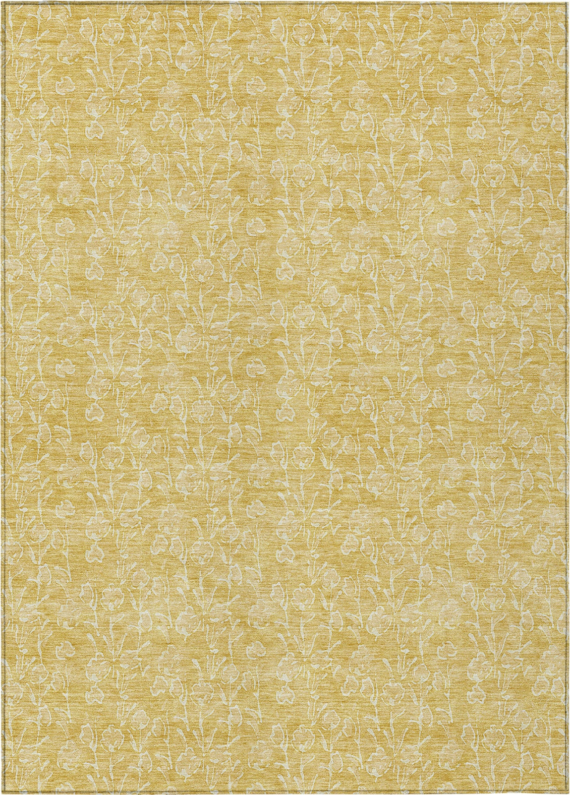 Piper Looms Chantille Floral ACN691 Gold Area Rug