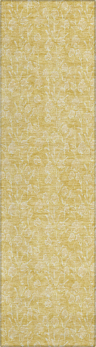 Piper Looms Chantille Floral ACN691 Gold Area Rug