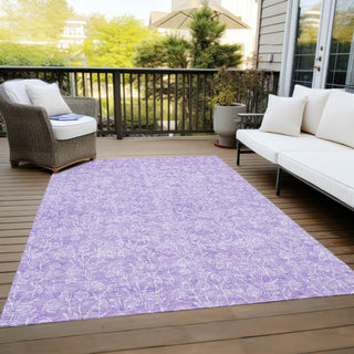 Piper Looms Chantille Floral ACN691 Lilac Area Rug