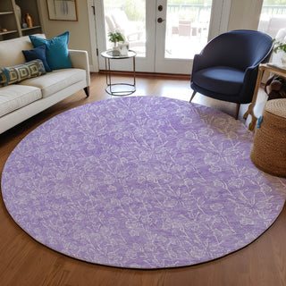 Piper Looms Chantille Floral ACN691 Lilac Area Rug