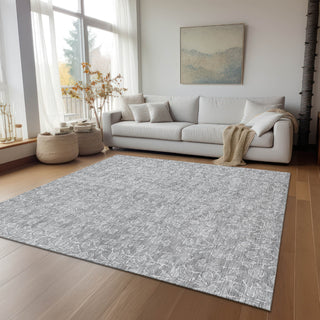 Piper Looms Chantille Floral ACN691 Silver Area Rug