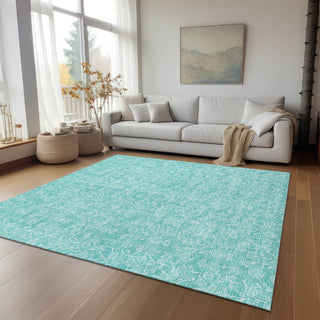 Piper Looms Chantille Floral ACN691 Teal Area Rug