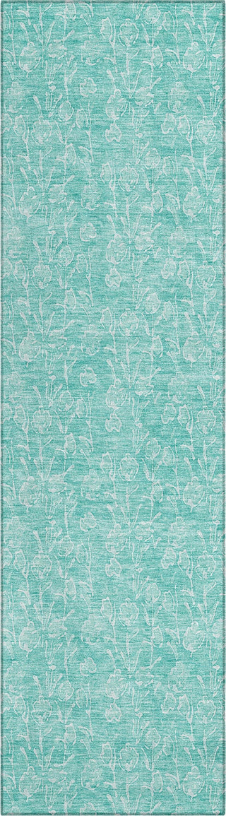 Piper Looms Chantille Floral ACN691 Teal Area Rug