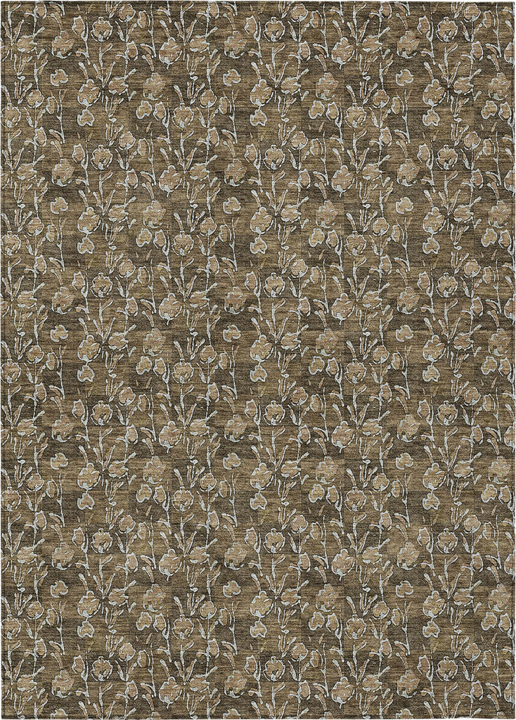 Piper Looms Chantille Floral ACN692 Brown Area Rug