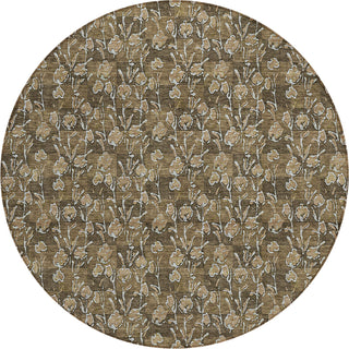 Piper Looms Chantille Floral ACN692 Brown Area Rug