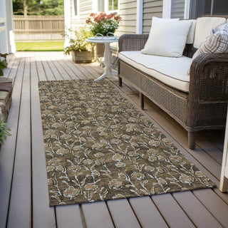 Piper Looms Chantille Floral ACN692 Brown Area Rug