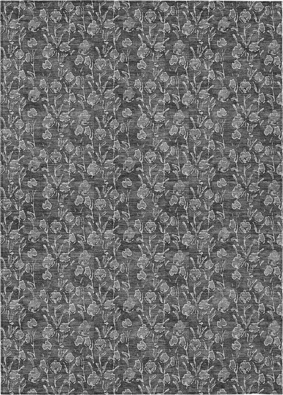 Piper Looms Chantille Floral ACN692 Gray Area Rug