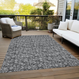 Piper Looms Chantille Floral ACN692 Gray Area Rug