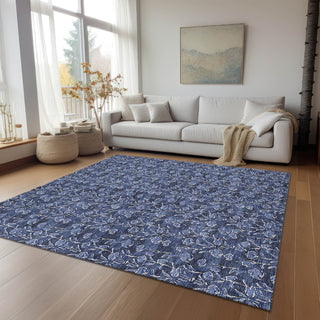 Piper Looms Chantille Floral ACN692 Navy Area Rug