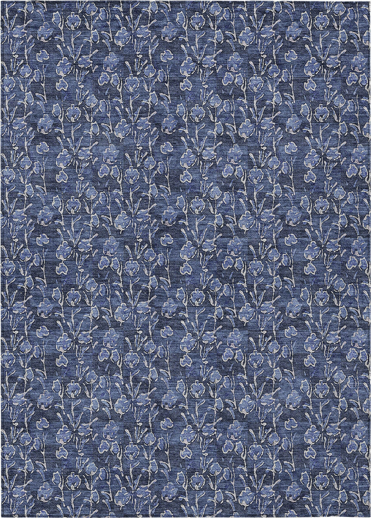 Piper Looms Chantille Floral ACN692 Navy Area Rug