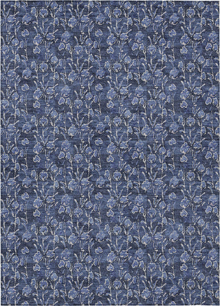 Piper Looms Chantille Floral ACN692 Navy Area Rug