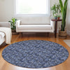 Piper Looms Chantille Floral ACN692 Navy Area Rug